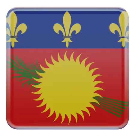 Guadeloupe Flag  3D Illustration