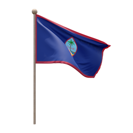 Mastro de bandeira de guam  3D Flag