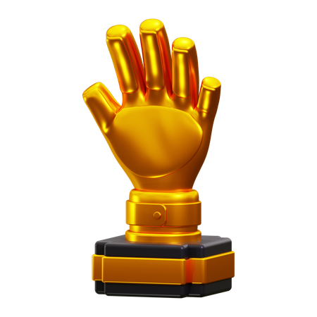 Guante de oro  3D Icon