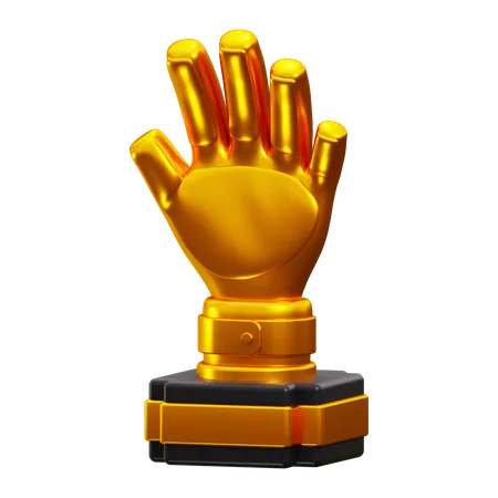 Guante de oro  3D Icon