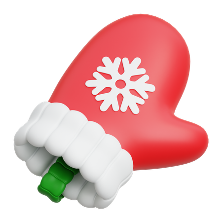 Guante de navidad  3D Icon