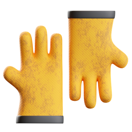 Guantes agrícolas  3D Illustration