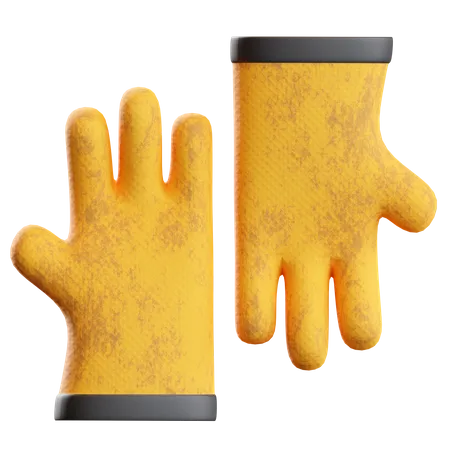 Guantes agrícolas  3D Illustration