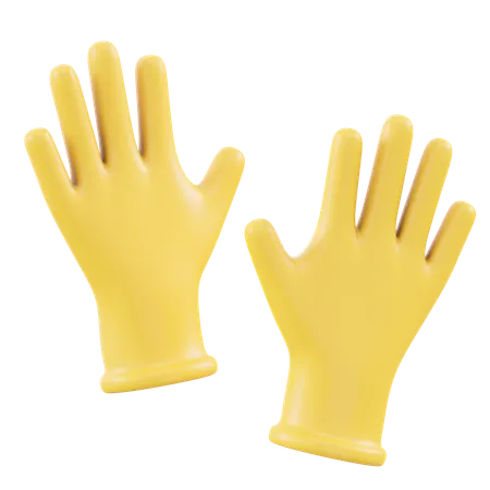 Guantes de goma  3D Icon