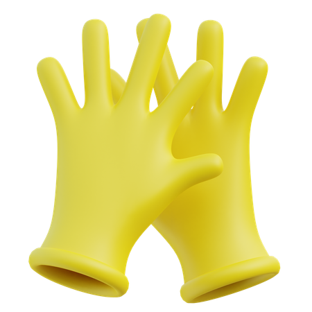 Guantes de goma  3D Icon