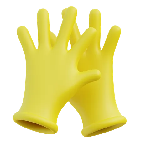 Guantes de goma  3D Icon