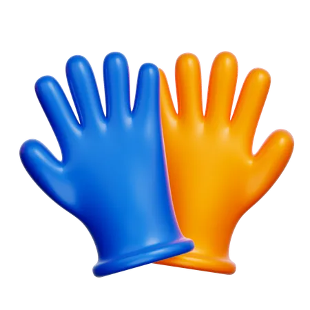 Guantes de goma  3D Icon