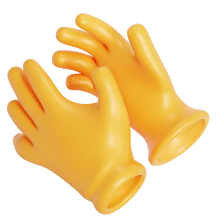 Guantes de goma  3D Icon