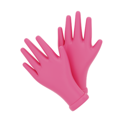 Guantes de goma  3D Icon