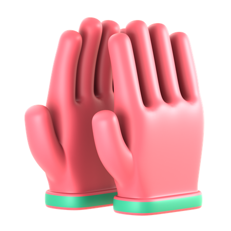 Guantes de goma  3D Icon