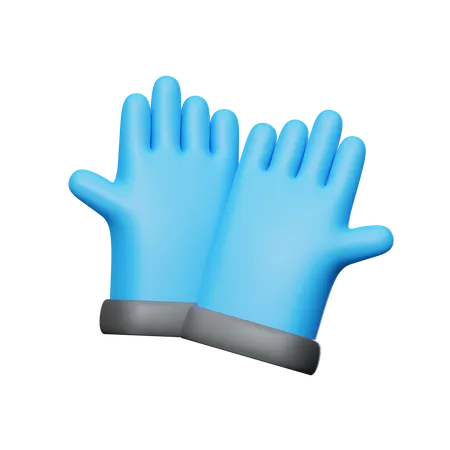 Guantes de goma  3D Icon