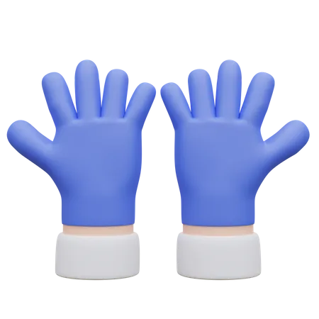 Guantes de goma  3D Icon