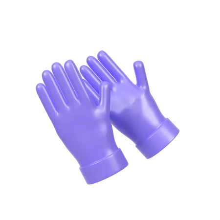 Guantes de goma  3D Icon