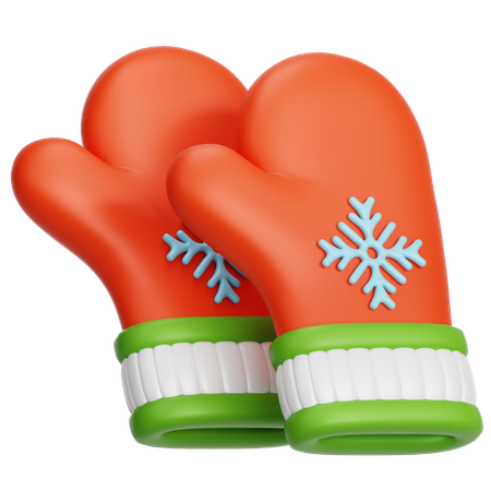 Guantes de invierno  3D Icon