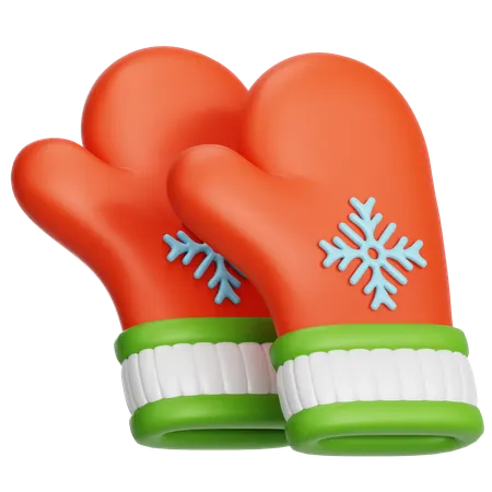 Guantes de invierno  3D Icon