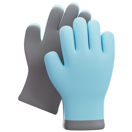 Guantes de jardin  3D Icon