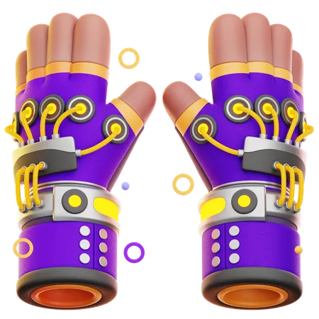 Controlador de guantes de juego  3D Icon