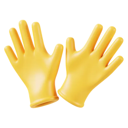 Guantes de limpieza  3D Icon