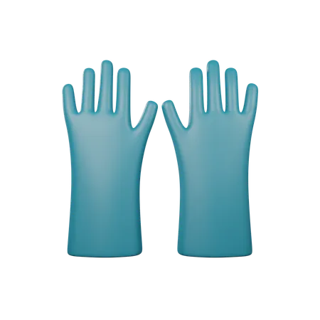 Guantes de limpieza  3D Icon