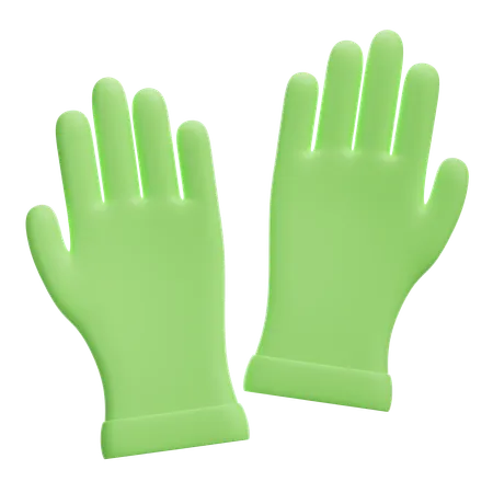 Guantes de limpieza  3D Icon