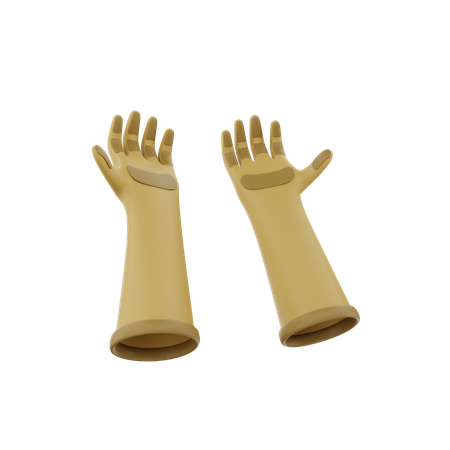 Guantes de la mano  3D Icon