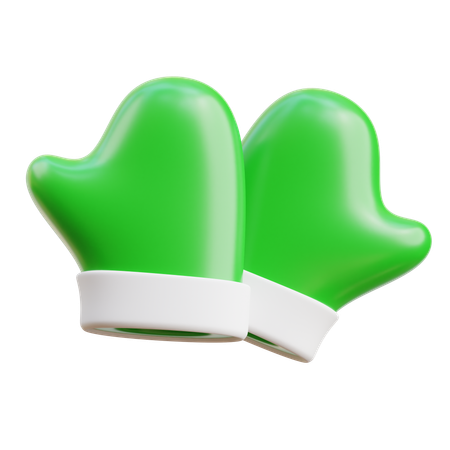 Guantes de navidad  3D Icon