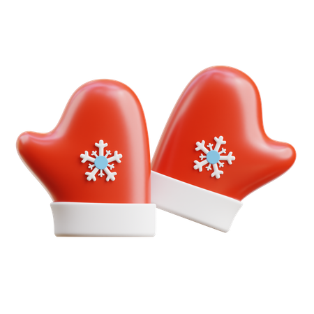 Guantes de navidad  3D Icon