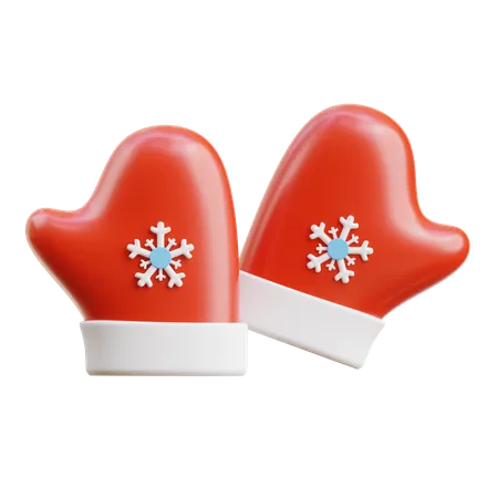 Guantes de navidad  3D Icon