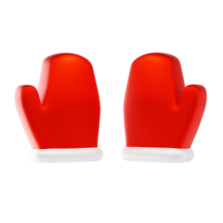 Guantes de navidad  3D Icon