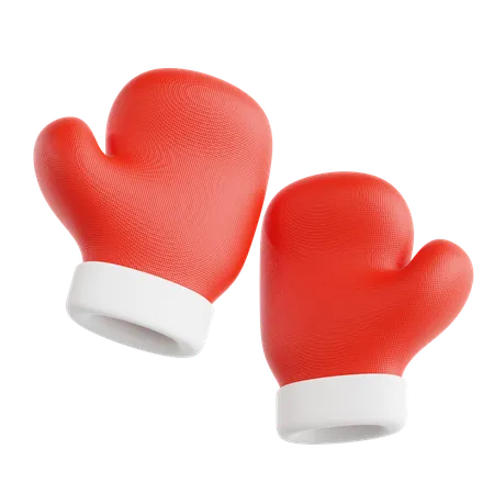 Guantes de navidad  3D Icon