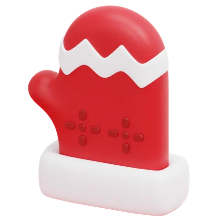 Guantes de navidad  3D Icon