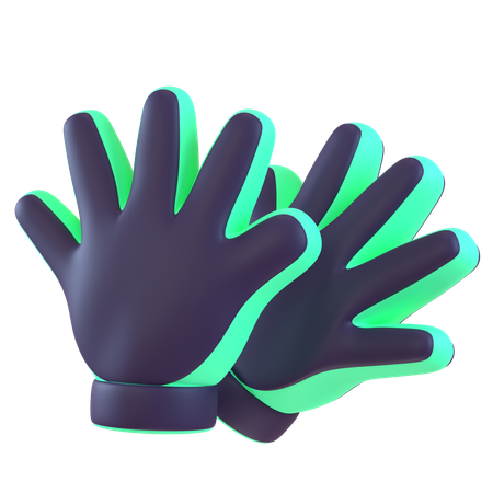 Guantes de portero  3D Icon