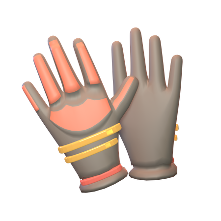 Guantes de trabajadores  3D Icon
