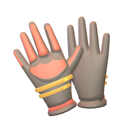 Guantes de trabajadores  3D Icon