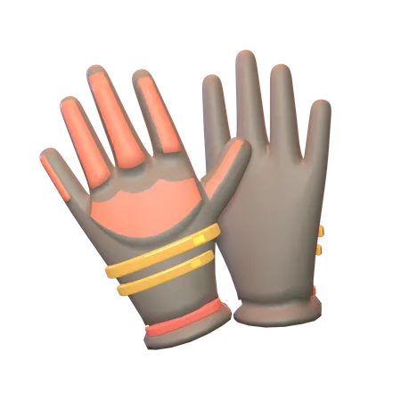 Guantes de trabajadores  3D Icon