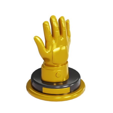 Guantes dorados  3D Icon