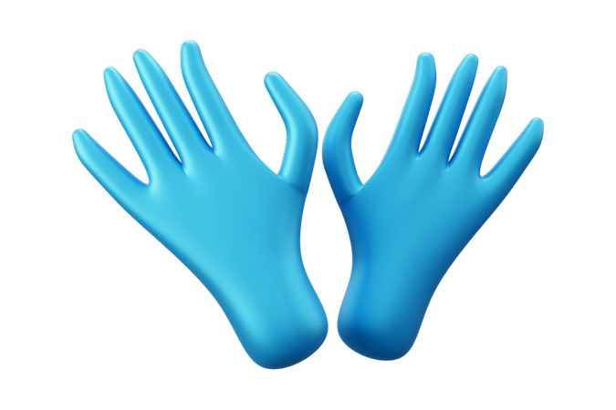 Guantes médicos  3D Icon