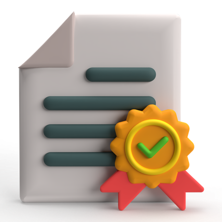 Guarantee certificate  3D Icon