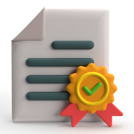 Guarantee certificate  3D Icon