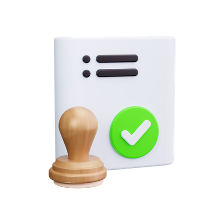 Guarantee Stamp  3D Icon