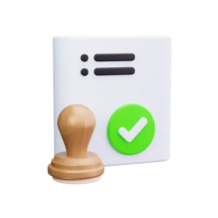 Guarantee Stamp  3D Icon