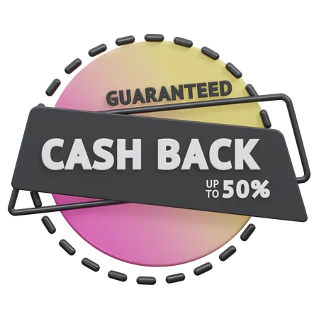 3 D Icon Pack Of Cash Back Badge 3D Icon