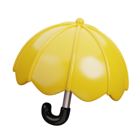 Guarda-chuva amarelo  3D Icon