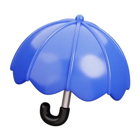 Guarda-chuva azul  3D Icon