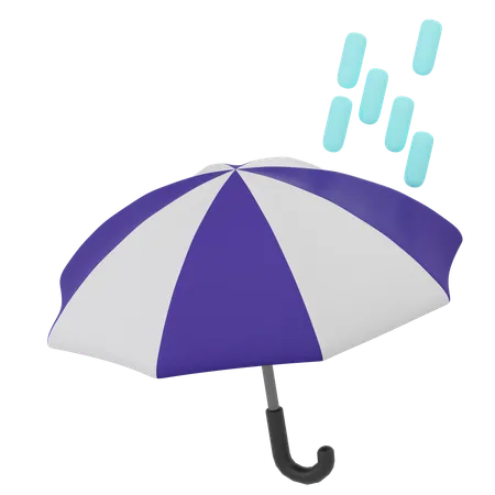 Chuva de guarda-chuva  3D Icon