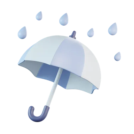 Guarda-chuva com chuva  3D Icon