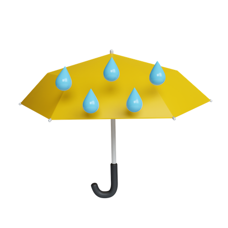 Guarda-chuva com chuva  3D Icon