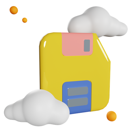 Guardar nube  3D Icon