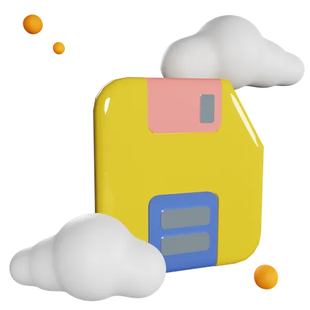 Guardar nube  3D Icon