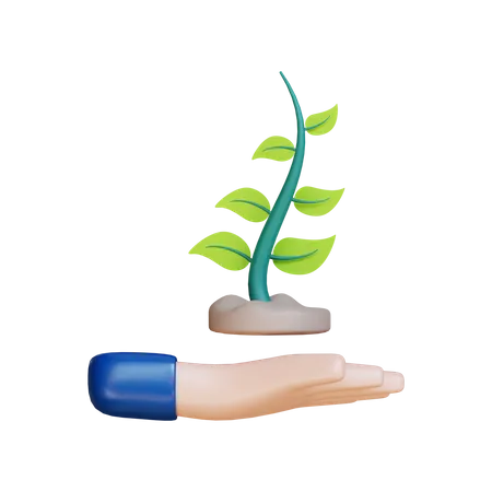 Salvar la planta  3D Illustration